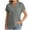Gray, variant on Puntoco Short Tops Blouses for women Women's Casual Short Sleeve Solid Ladies Round Neck Top Blouse Yellow M(M)