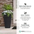 thumbnail image 4 of Tierra Verde 2 Pack Indoor Outdoor 28” Self Watering Planter, Sonata, Black, 4 of 8