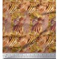 thumbnail image 1 of Soimoi Yellow Poly Georgette Fabric Leopard & Wild Animal Skin Decor Fabric Printed BTY 52 Inch Wide, 1 of 3