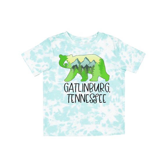 Inktastic Gatlinburg, Tennessee Mountains and Bear Shape Boys or Girls Toddler T-Shirt