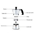 thumbnail image 3 of QUTETN Stovetop Espresso Maker  Espresso Cup Moka Pot Italian Coffee Maker  Manual Cuban Coffee Percolator Machine Italian Espresso Greca Coffee Maker for Cappuccino or Latte 300ml, 3 of 7