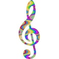 thumbnail image 3 of 2in x 6in Groovy Swirl Treble Clef Sticker, 3 of 3