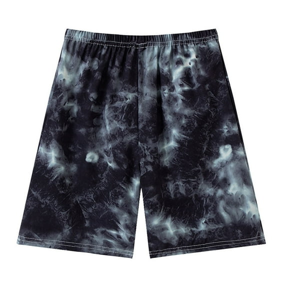 ZACPNCV Boys Swim Trunks Toddler Kids Swimsuits for Boys Swimming Bathing Suits Quick Dry Kid Board Short Black 8-9 Years