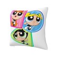 thumbnail image 2 of Funda de almohada súper suave de Las Chicas Superpoderosas con cremallera para dormitorio, sofá, sillón, fundas de almohada mullidas y acogedoras para todas las estaciones, almohada cuadrada, 2 of 8