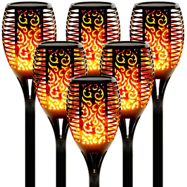 Linternas solares Walensee para exteriores, 43 pulgadas, 96 LED, impermeables, paquete de 6