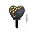 thumbnail image 3 of QuanTara Memorial Garden Plaques Set of 2, 7.87x5.91in Acrylic Heart Shaped Outdoor Plaque with Ground Stake, Butterfly Design for Yard, Lawn, Pet or Family Remembrance Decor, 3 of 6
