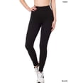 thumbnail image 4 of ZENANA Ribbed Seamless High Waisted Full Length Leggings, 4 of 11