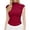 Wine, variant on Women's Neck Tank Top, Sleeveless Slim Fit Stretch Cami, Plain Summer Basic Top for Casual Daily Wear