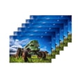 thumbnail image 4 of MKHERT Cool Old Tractor in The Alpine Meadows Placemats Table Mats for Dining Room Kitchen Table Decoration 12x18 inch,Set of 6, 4 of 4