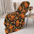 thumbnail image 4 of Throw Blanket for Couch Sofa and Bed, Quirky Corn Pumpkin Super Soft Plush Throw Blanket, Fuzzy Cuteness Comfy Warm Washable Flannel Blanket & Throws for All Season 60"x50", 4 of 7