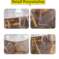 thumbnail image 2 of Bxaolu Round Clear Plastic Tablecloth Protector, Waterproof Table Cover Plastic Sheet, Non Slip Wipeable Circular Table Cloth for Wedding, Banquet, Restaurant, Parties (2 Pack, 78.8"), 2 of 9