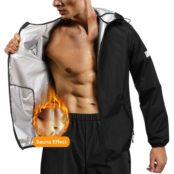 Sauna Suit for Men Hot Sweat Waist Trainer Jacket Fitness Sauna Pants Gym  Workout Muscle Training Sweat Suits 