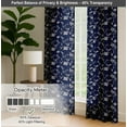 thumbnail image 4 of Vargottam 84 Inch Rod Pocket/Back Tab Cotton Curtains for Windows and Doors - Light Filtering Cotton - Light Filtering Drapes For Doors - Set of 2 Panels, 52"x84" - Pasley Pattern (Blue), 4 of 6