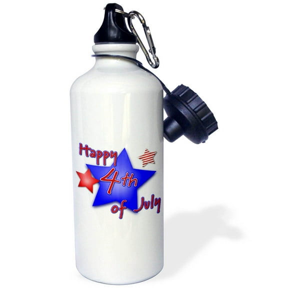 3dRose, Fourth Of July Design America Celebration, Flip Straw 21oz Water Bottle