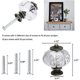 thumbnail image 3 of Acrylic Pumpkin Knobs, Clear Cabinet Knobs Set of 10 Vintage Decorative Handles, 3 of 4