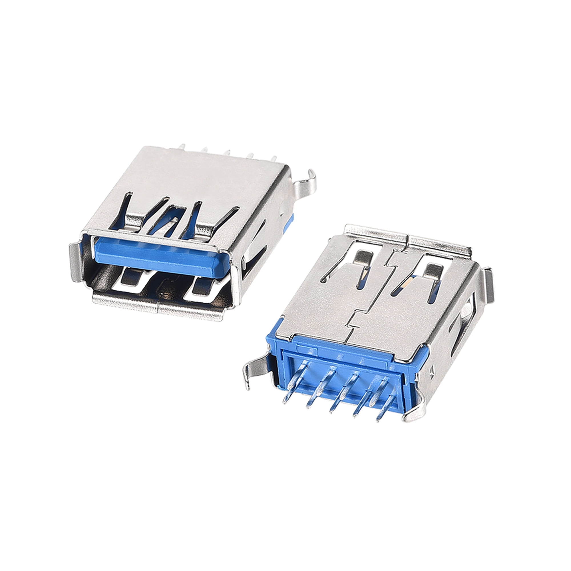 20Pcs USB Type-A 90 ° Angle Droit 4-Pin Female Connecteur Jacks Douille PCB moun EM 