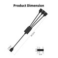thumbnail image 2 of Cable divisor ARGB UpHere 1 a 3, 5 V, 3 pines, RGB direccionable (paquete de 2), 2 of 7