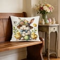 thumbnail image 6 of Wooowa Easter Cartoon Bunny Patterns Sofa Cushion Covers, for Various Festive Printed Covers and Easter Holiday Decor, 6 of 6