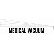 Brady Pipe Marker,Black,Medical Vacuum,PK5 7186-1-PK
