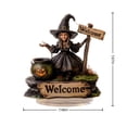 thumbnail image 3 of Miwamany Halloween Dark Witch Tabletop Decor, 2D Acrylic Flat Pumpkin Girl Figurine, Spooky Home Desk Shelf Decoration for Party Ornament Display, 3 of 5