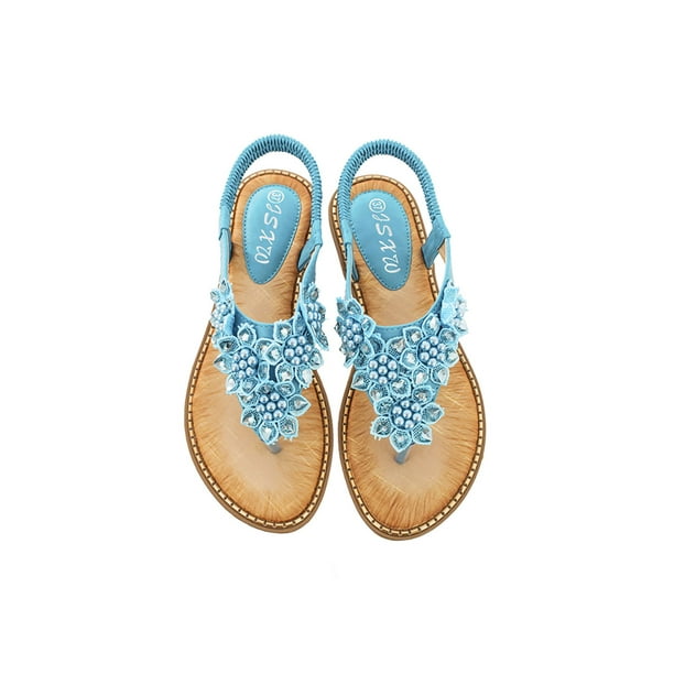 beaded flat sandals