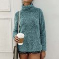 thumbnail image 3 of Vedolay Women's 2023 Sweaters Women's Crewneck Oversized Knit Warm Side Slit Pullover Sweater,Green S, 3 of 5