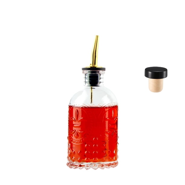 Botella dispensadora de sirope de vidrio Shining Craft de 200 ml con accesorios
