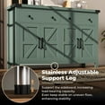 thumbnail image 6 of HAUXITIO Farmhouse Buffet Cabinet with 4 Doors & 2 Drawers,55 Inch Storage Sideboard with Coffee Bar Station for Dining Room & Kitchen,Green, 6 of 9
