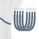 thumbnail image 1 of Uxcell 4-Set Sujetadores de Cortina con Ganchos Metálicos Negros para Decoración de Ventanas [Azul], 1 of 1