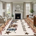 thumbnail image 2 of Bless This Area&nbsp;Rug 5x8ft Home Farmhouse Country Star Barn Bucket Berry Non-Slip&nbsp;Washable Square&nbsp;Rugs Soft Felt Indoor Floor Mat for Bedroom Kitchen Living Room Bathroom, 2 of 9