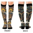 thumbnail image 4 of FORMRS Womens Knee High Socks Casual Long Thick Travel Daily Wear, 1 Pair, Colorful Skeleton Sun, 4 of 6
