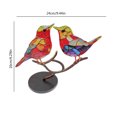 thumbnail image 5 of Estatuas Colibrí Pájaro Estatuas de metal Obra de arte Decoración Hogar Jardín Miniaturas (2 pájaros), 5 of 5