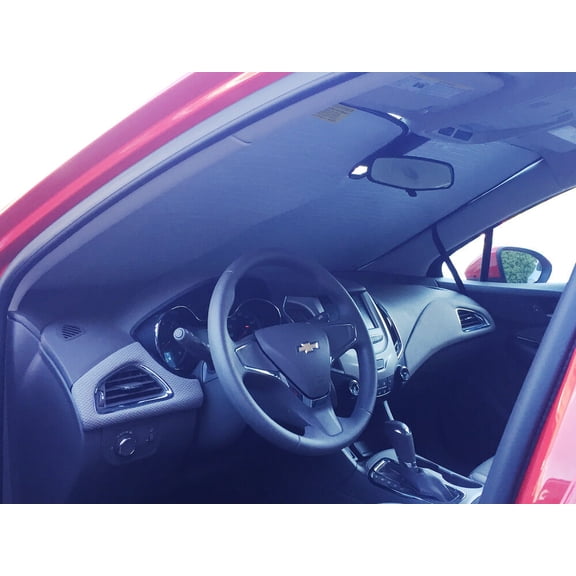 HeatShield, The Original Windshield Sun Shade, Custom-Fit for Chevrolet Cruze Sedan w/o Sensor 2016, 2017, 2018, 2019, Silver Series