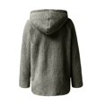 thumbnail image 4 of WTOBBY Women's Oversized Zip Up Hoodie with Fleece Lining, Long Sleeve Pullover Sweatshirt for Fall, Casual and Comfortable Jacket Style,Green S, 4 of 5