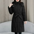 thumbnail image 2 of Drses Long Puffer Jacket for Women,Thickened Winter Coat Hooded with Deep Pockets,Ladies Warm Winter Jacket, 2 of 4