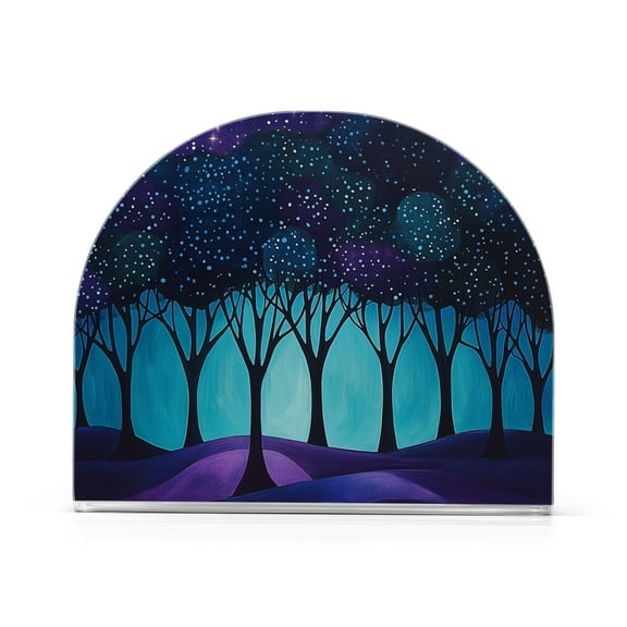 Yayeee Napkin Holder for Table Kitchen Paper Tissue Organization, Purple Moonlight Forest