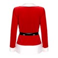 thumbnail image 6 of ZDHoor Women's Santa Claus Jacket Coat With Belt for Christmas Parties And Family Gatherings Red M, 6 of 8