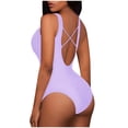 thumbnail image 3 of Bathing Suit For Women- "Women's Chic Neck Swimsuit Color Straps Open Back Triangle Design", Bikini Femme, 3 of 5