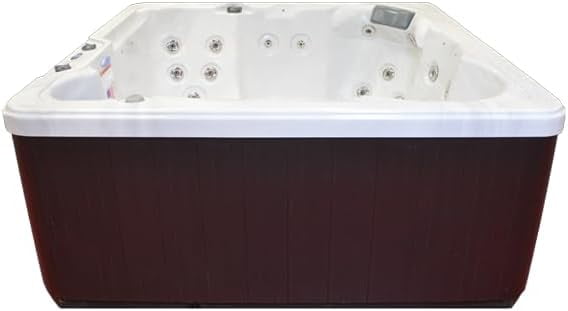 Hudson Bay HB29 6-Person Hot Tub with 29 Therapy Jets and Digital Controls – Sterling Acrylic Interior and Mocha Exterior Cabinet - Ideal for Backyard Relaxation and Hydrotherapy