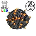 thumbnail image 7 of Novelty Lights 50 Light Amber LED Christmas Mini Light Set (Black Wire, 25 Feet), 7 of 7