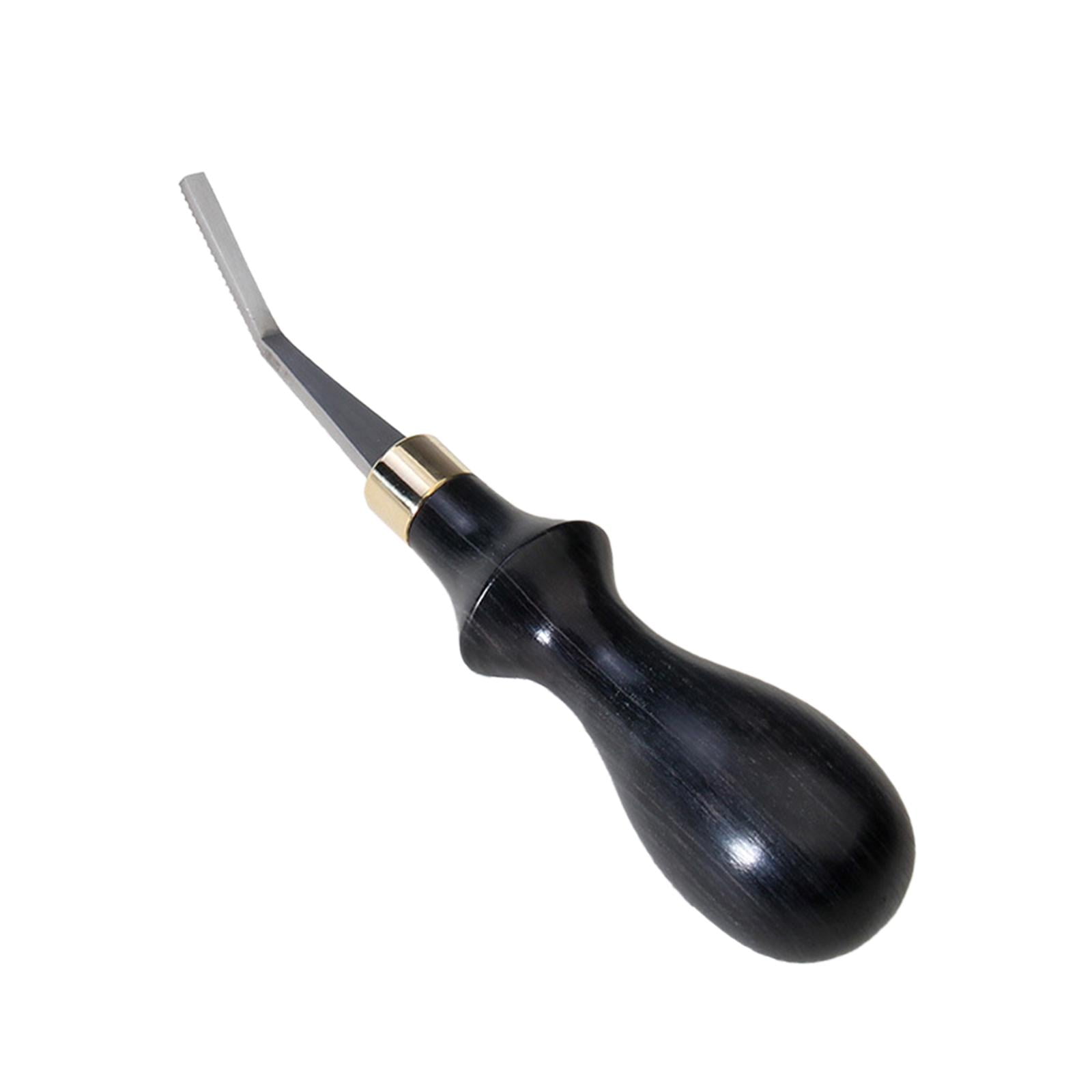 HILABEE Detail Rougher Leather Roughing Tool Polish File Tool Wooden Handle Ergonomic Edge Marking Crafted for Consistent Results Suitable for Leathercraft En 4mm