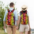 thumbnail image 3 of Easygd Colorful Tie Dye Stained Glass 1 Canvas Backpack: Stylish, Lightweight, and Versatile with Large Capacity and Adjustable Straps –, 3 of 7