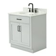 thumbnail image 4 of Ariel Hepburn 31 In. Oval Sink Vanity With 0.75 In. Carrara White Countertop In Grey, 4 of 10