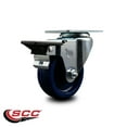 thumbnail image 2 of 3.5 Inch Solid Poly Wheel Swivel Top Plate Caster Posi Brake Service Caster, 2 of 2