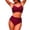 Wine, variant on CLOISE Women's Swimwear Bikinis Two Piece with Shorts High Waisted Full Coverage Swimsuits Solid Bathing Suit Vacation Beachwear