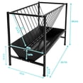 thumbnail image 5 of 2 in 1 Pasture Hay Feeder 70 Gallon, Heavy Duty Metal Livestock Feeder Rack with 25 Gallon Feed Pan, Goat Feeder, 2-in-1 Livestock Feeder for Rural Farms, Ranch Pastures, Animal Yards, 5 of 8