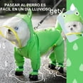 thumbnail image 4 of Impermeable para Perro con Capucha, con Rayas Reflectantes y Cubre Cola, Ajustable, con Botas de Perro (Verde), 4 of 4