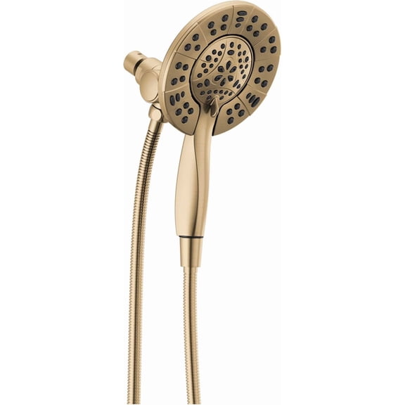 Dual Shower Head with HandHeld Spray  Brushed Gold Detachable Shower Head with Hose  Showerhead    Rate  Champagne Bronze