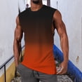thumbnail image 2 of HCNTES Men's Mesh Y-Back Muscle Tank Top Gym Workout Bodybuilding Fitness Knit Sleeveless Lightweight Tee Undershirt(Orange,S), 2 of 4