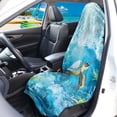 thumbnail image 2 of Garronmavis Waterproof 1 PC Front Car Seat Towel Cover Sweat Protection Turtle Car Seat Cover for Front Seats Easy Installation Compatible with Cars SUVs Trucks Sedans Vans, 2 of 8
